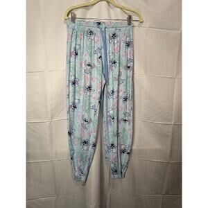 Lilo and Stitch Disney Blue Purple Pajama Pants Womens Size Medium